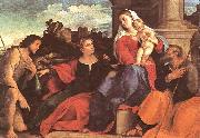 Palma Vecchio Sacred Conversation oil on canvas